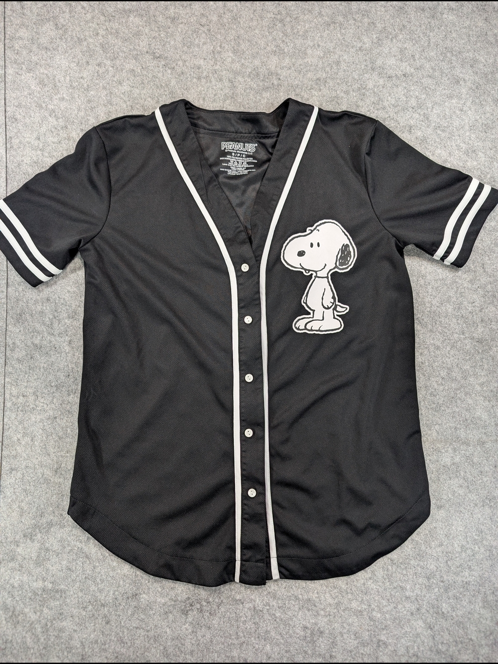 Peanuts Snoopy Baseball Jersey Short Sleeve Youth Small